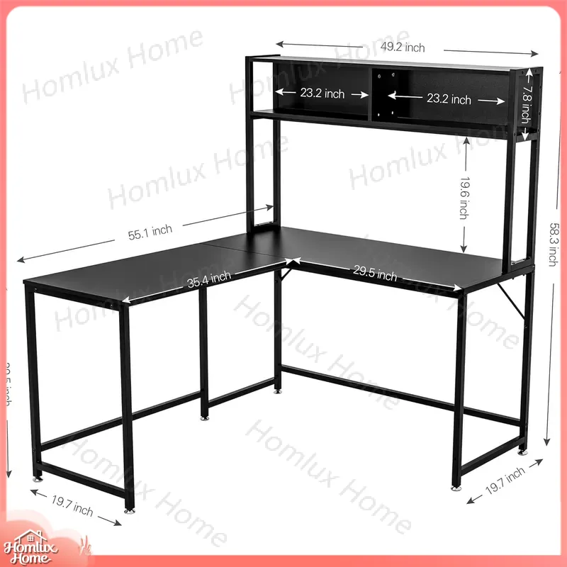 Bureau de jeu robuste avec écl - Desk Setup L Shaped avis et prix